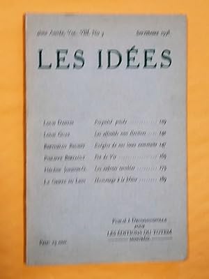 Image du vendeur pour Les Ides, revue mensuelle rdige en collaboration 4me anne, vol. VIII, no 3, septembre 1938 mis en vente par Claudine Bouvier