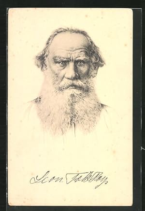 Bild des Verkufers fr Ansichtskarte Portrait des Schriftstellers Graf Leo Tolstoi zum Verkauf von Bartko-Reher