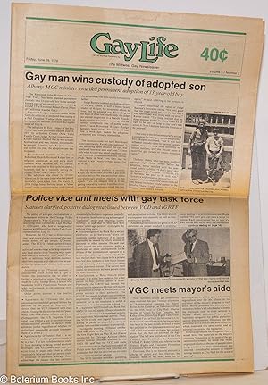 Image du vendeur pour GayLife: the Midwest gay newsleader; vol. 5, #2, Friday, June 29, 1979: Gay man Wins Custody of Adopted Son mis en vente par Bolerium Books Inc.