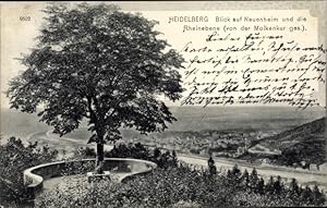 Bild des Verkufers fr Ansichtskarte / Postkarte Heidelberg am Neckar, Blivck auf Neuenheim und die Rheinebene von der Molkenkur gesehen zum Verkauf von akpool GmbH