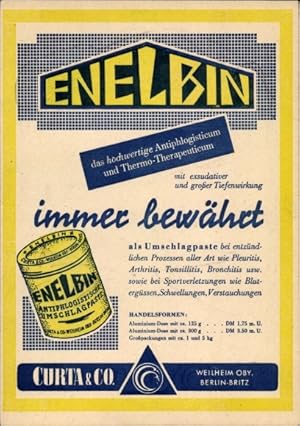 Ansichtskarte / Postkarte Reklame Enelbin, Antiphlogisticum, Thermo Therapeuticum, Neugina Pastil...