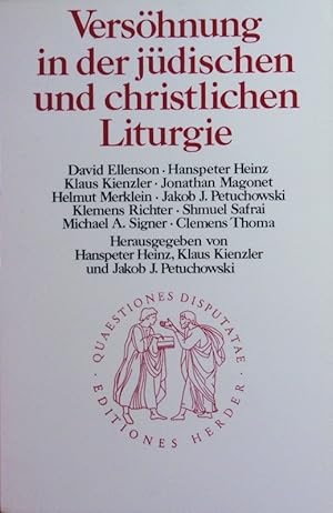 Bild des Verkufers fr Vershnung in der jdischen und christlichen Liturgie. 124. zum Verkauf von Antiquariat Bookfarm