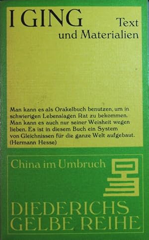 Seller image for I-ging. Text und Materialien. for sale by Antiquariat Bookfarm