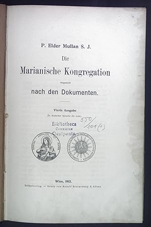 Seller image for Die Marianische Kongregation dargestellt nach den Dokumenten. for sale by books4less (Versandantiquariat Petra Gros GmbH & Co. KG)