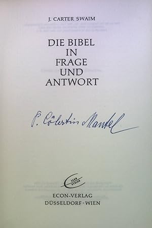 Bild des Verkufers fr Die Bibel in Frage und Antwort zum Verkauf von books4less (Versandantiquariat Petra Gros GmbH & Co. KG)