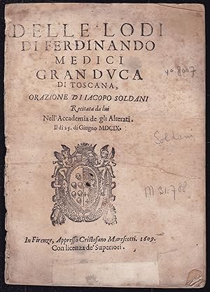 Delle lodi di Ferdinando Medici granduca di Toscana