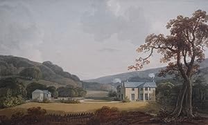 3 FINE ARCHITECTURAL WATERCOLOURS OF COUNTRY HOUSES OF DIMINISHING SIZES IN MOUNTAINOUS BUCOLIC S...