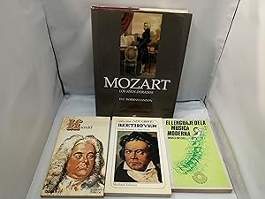 Seller image for PACK 4 Libros de MSICA: Haendel / El lenguaje de la msica moderna / Beethoven / Mozart, los aos dorados for sale by Libros Angulo