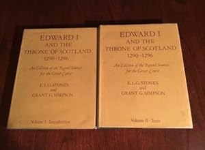 Immagine del venditore per Edward 1 and the Throne of Scotland 1290-1296 An Edition of the Record of Sources for the Great Cause Vol. 1 Introduction Vol. 2 Texts venduto da Thistle Books