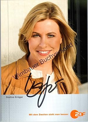 Seller image for Original Autogramm Nadine Krger /// Moderatorin ZDF /// Autogramm Autograph signiert signed signee for sale by Antiquariat im Kaiserviertel | Wimbauer Buchversand