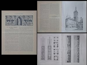 CONSTRUCTION MODERNE n°25 1922 DIJON, EGLISE NOTRE DAME, CAMPANILE