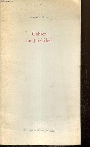 Seller image for Cahier de Jaizkibel for sale by Le-Livre