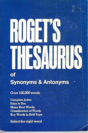 Roget's Thesaurus of Synonyms & Antonyms