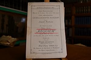 Programm zum ersten außerordentlichen Gesellschafts-Konzert am 16. Jänner 1924: Hector Berlioz: R...