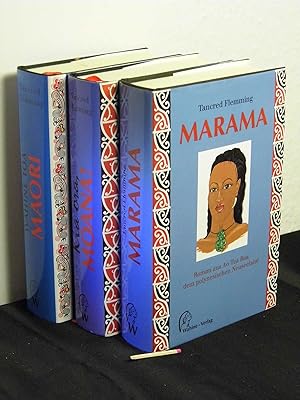 Seller image for Marama + Kia ora, Moana! + Wahine Toa Maori (3 Bcher) - Roman aus Ao Tea Roa / Aotearoa dem polynesischen Neuseeland / dem Neuseeland der Maori / der Maorikriegerinnen - mit sechs fr dieses Buch geschaffenen Zeichnungen (jeweils) - for sale by Erlbachbuch Antiquariat