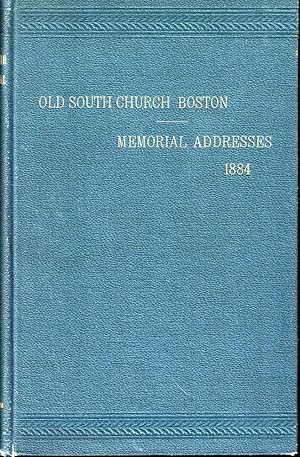 Seller image for Old South Church (Third Church) Boston Memorial Addresses Sunday Evening October 26, 1884 for sale by Kenneth Mallory Bookseller ABAA