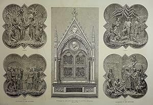 Imagen del vendedor de Monument to the late Lord Elgin in Calcutta Cathedral. An original woodcut engraving from the Illustrated London News, 1869. a la venta por Cosmo Books