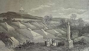 Seller image for The Crimea Revisited: The Russian Cemetary, north side of the Harbour of Sebastopol. An original woodcut engraving from the Illustrated London News, 1869. for sale by Cosmo Books