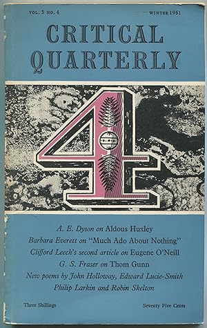 Seller image for The Critical Quarterly: Volume 3, Number 4, Winter 1961 for sale by Between the Covers-Rare Books, Inc. ABAA