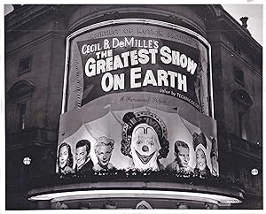 The Greatest Show on Earth (Original photograph of a movie theatre marquee in London advertising ...