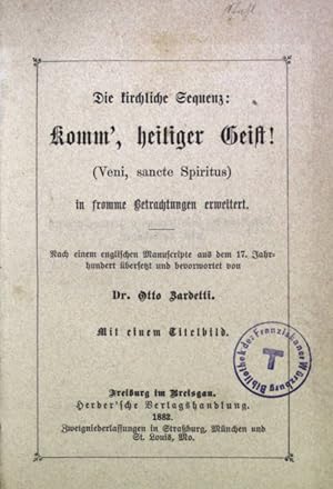Seller image for Die kirchliche Sequenz: Komm', heiliger Geist! (Veni, sancte Spiritus) for sale by books4less (Versandantiquariat Petra Gros GmbH & Co. KG)