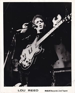 Original photograph of Lou Reed in performance in the UK, opening the Transformer tour, 1972