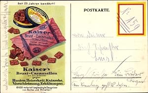 Künstler Ansichtskarte / Postkarte Kaiser's Brust Caramellen gegen Husten, Reklame