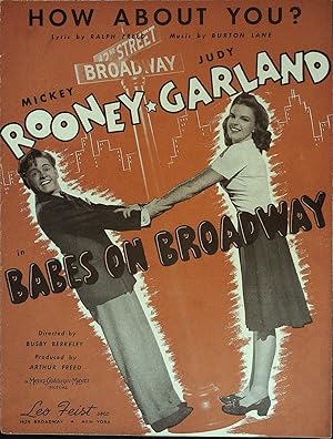 Seller image for Babes on Broadway Sheet Music 1941 Judy Garland, Mickey Rooney for sale by AcornBooksNH