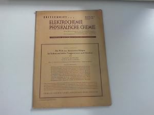 Zeitschrift für Elektrochemie und angewandte physikalische Chemie. Band 54, Nr. 5.- August 1950.