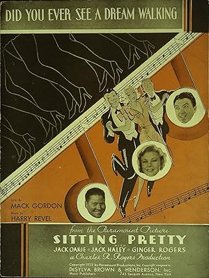 Imagen del vendedor de Sitting Pretty Sheet Music 1933 Ginger Rogers, Jack Oakie. Jack Haley a la venta por AcornBooksNH