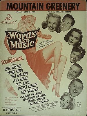 Immagine del venditore per Words and Music Sheet Music 1949 Judy Garland, Gene Kelly venduto da AcornBooksNH