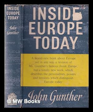 Seller image for Inside Europe today / by John Gunther for sale by MW Books Ltd.