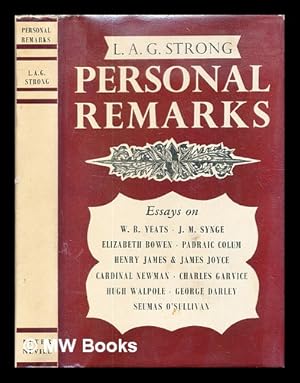 Image du vendeur pour Personal remarks / L.A.G. Strong mis en vente par MW Books Ltd.