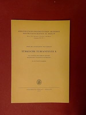 Bild des Verkufers fr Trkische Turfantexte X: Das Avadana des Dmons Atavaka bearbeitet von Tadeusz Kowalski. Aus dem Nachlass herausgegeben. zum Verkauf von Wissenschaftliches Antiquariat Zorn