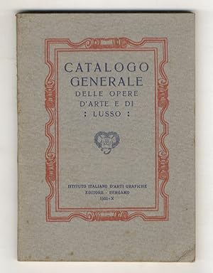 Imagen del vendedor de Catalogo delle pubblicazioni librarie in ordine di materia. Seguito da un indice degli autori e dei titoli delle pubblicazioni. 1932. [Titolo in copertina: Catalogo generale delle opere d'arte e di lusso]. a la venta por Libreria Oreste Gozzini snc