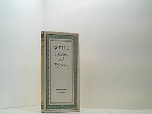 Seller image for Maximen und Reflexionen. Goethe. Hrsg.: Walter Hoyer, Sammlung Dieterich ; Bd. 149 for sale by Book Broker