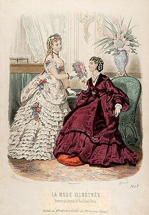 Bild des Verkufers fr Women's Fashion 1870 : Toilettes de Mme BREAN-CASTEL zum Verkauf von Lirolay