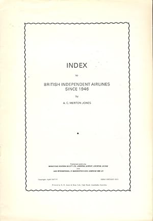 Seller image for British Independent Airlines since 1946 - Index Supplement for sale by Dereks Transport Books