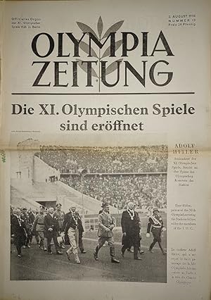 Olympiazeitung. Nummer 1 - 30 / 21. Juli - 19. August 1936. (30 Einzelausgaben, komplett!). Offiz...