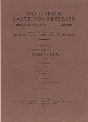 Geologische Karte von Preussen und benachbarten deutschen Ländern. Lieferung 20. Erläuterungen zu...