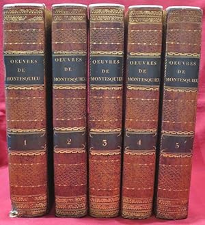 Image du vendeur pour Oeuvres de Montesquieu (5 volumes). mis en vente par Librairie Diogne SARL