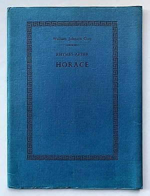 Seller image for Rhymes After Horace: Six Verse Translations for sale by George Ong Books