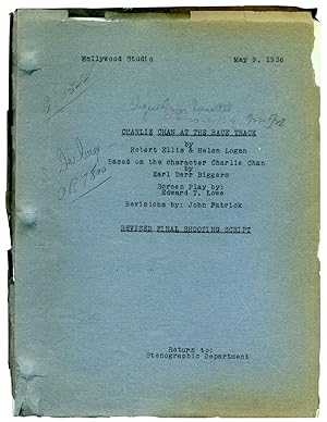 Bild des Verkufers fr CHARLIE CHAN AT THE RACE TRACK (May 9, 1936) Revised Final shooting script zum Verkauf von Walter Reuben, Inc., ABAA, ILAB