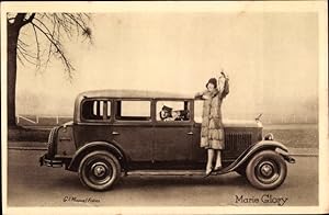 Immagine del venditore per Ansichtskarte / Postkarte Schauspielerin Mary Glory, Reklame, Peugeot 126, Automobil venduto da akpool GmbH