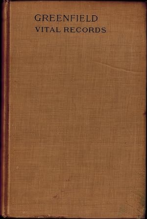 Seller image for VITAL RECORDS of GREENFIELD MASSACHUSETTS TO THE YEAR 1850 for sale by UHR Books