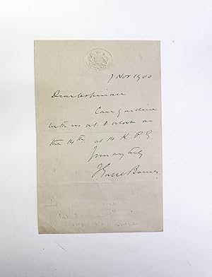 Imagen del vendedor de An Original Letter Written and Signed by John Gorell Barnes, 1st Baron Gorell a la venta por Lasting Words Ltd