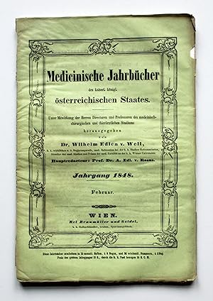 Seller image for Medicinische Jahrbcher des kaiserl. knigl. sterreichischen Staates. Jahrgang 1848 Februar. for sale by Versandantiquariat Hsl