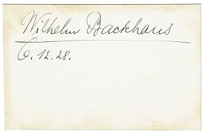 Seller image for Albumblatt mit eigenhndiger Unterschrift. for sale by Kotte Autographs GmbH