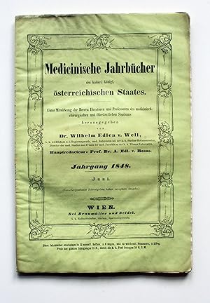 Seller image for Medicinische Jahrbcher des kaiserl. knigl. sterreichischen Staates. Jahrgang 1848 Juni. for sale by Versandantiquariat Hsl