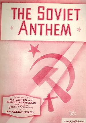 Imagen del vendedor de The Soviet Anthem - Vintage Sheet Music a la venta por ! Turtle Creek Books  !